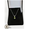 Image 1 : #-31 GENUINE PERIDOT PENDANT NECKLACE