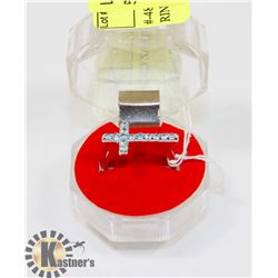 #-48 GENUINE BLUE TOPAZ CROSS RING