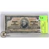 Image 1 : 1937 CANADIAN $100 BILL.