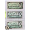 Image 1 : LOT OF 3 CANADIAN DOLLAR BILLS INCL 1954 ASTERISK