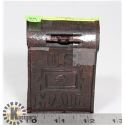 ANTIQUE CAST IRON US MAIL BANK