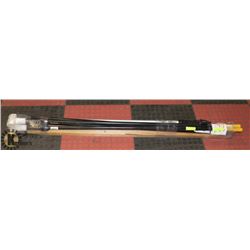 BUNDLE OF ASSORTED MOP POLES.