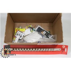 BOX OF ASSORTED INCL MOUSE TRAPS , SOCKET HOLDER
