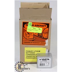 LOT OF VARTA 3V CR2450 LITHIUM BATTERIES -