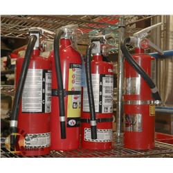 LOT OF 4 X 5LBS FIRE EXTINGUISHERS