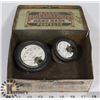Image 1 : TIN CIGAR BOX WITH OLD GAUGES.
