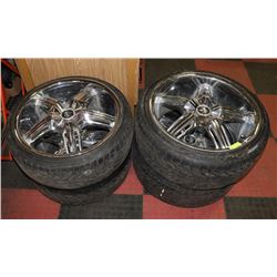 4 DUB RIMS WITH ACHILLES TIRES