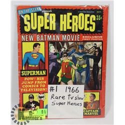 1966 #1 BATMAN SUPERMAN COMIC BOOK MAGAZINE
