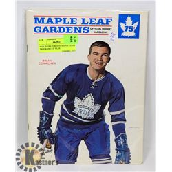 NOV.26.1966 TORONTO MAPLE LEAFS PROGRAM CUP YEAR