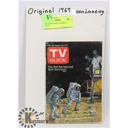 1969 MOON LANDING TV GUIDE
