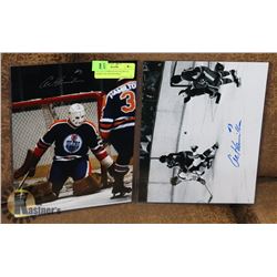 LOT OF 2 EDMONTON OILERS AL HAMILTON SIGNED 8X10