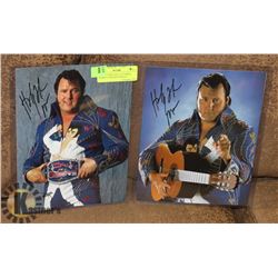 LOT OF 2 WWE HALL OF FAMER HONKY TONK MAN SIGNED