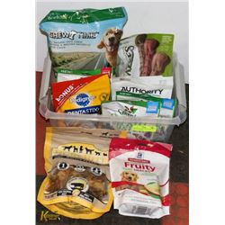 VARIETY OF DOG CHEWS, TREATS INCL GREENIES &