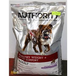 AUTHORITY ADULT DOG FOOD 21LBS HEALTHY WEIGHT &