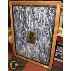 LARGE WOOD FRAMED PICTURE