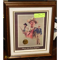 JOHN WAYNE PICTURE WITH OFFICIAL US MINT