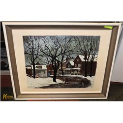 1958 NEIGHBORHOOD PRINT FRAMED.