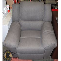 NEW 36" GREY FABRIC ELECTRIC RECLINING CHAIR