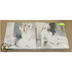 PAIR OF SHOWHOME CANVAS PICTURES