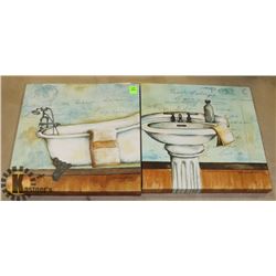 PAIR OF SHOWHOME CANVAS PICTURES
