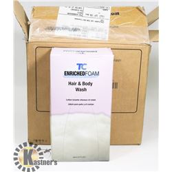 CASE OF 6 RUBBERMAID FOAM HAIR & BODY WASH