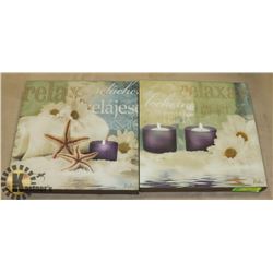 PAIR OF SHOWHOME CANVAS PICTURES ON CHOICE