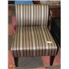 Image 1 : FABRIC STRIPED ACCENT CHAIR.