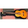 Image 1 : WOOD TONED CLASSIC GUITAR WITH CASE.