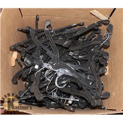 BOX OF RETAIL SHORT AND PANT HANGERS.