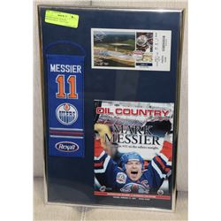FRAMED MARK MESSIER MEMORABILIA - FEB 27/2007.