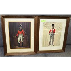 2 FRAMED MILITARY PICTURES VINTAGE