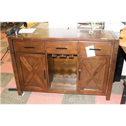 WOOD 3 DRAWER 2 DOOR WINE SIDEBOARD