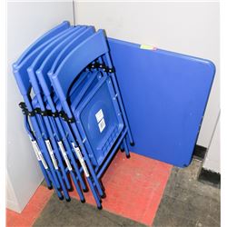 CHILDRENS TABLE WITH 5 CHAIRS