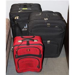 SET OF 2 LARGE SUITCASES & 1 CARRY ON