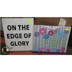 LOT OF 2 ASSORTED SHOWHOME CANVAS PICTURES