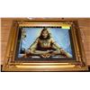 Image 1 : BACKLITE GOLD FRAMED PICTURE OF SHIVA 18X22.