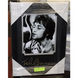 PROFESSIONALLY FRAMED JOHN LENNON REPRODUCTION