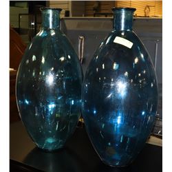 2 GLASS VASES.