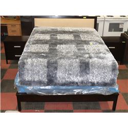QUEEN BEDFRAME WITH MICROFIBRE INSERT W/ 2