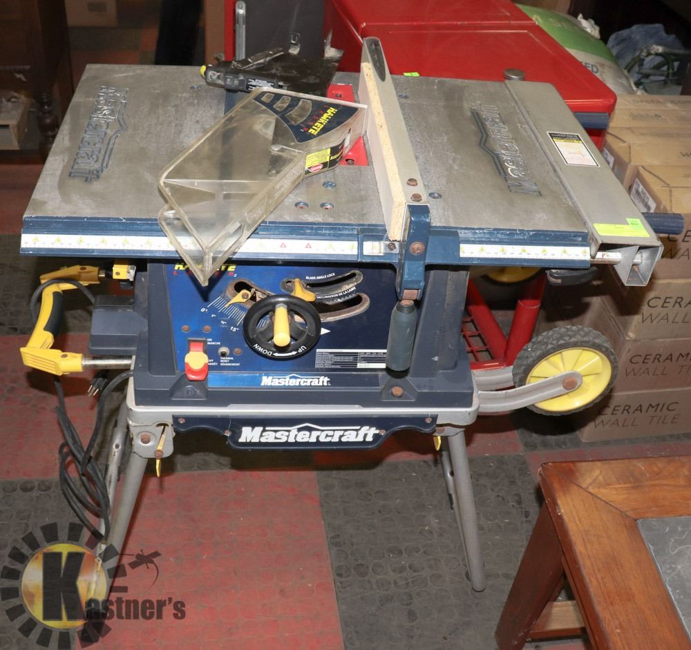 MASTERCRAFT TABLE SAW WITH FOLDABLE STAND