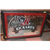 Image 1 : RICKARDS RED MIRROR SIGN 11"X35".