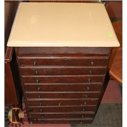 ANTIQUE WATCH MAKERS CABINET FOR REPAIR,