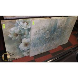 LOT OF 3 LARGE SHOWHOME CANVAS FLORAL PICTURES