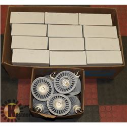 12 PAR 38 SYLVANIA LED LAMPS WITH 12 NEW 6" POT