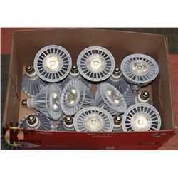 15 LED SYLVANIA PAR 38 LAMPS.