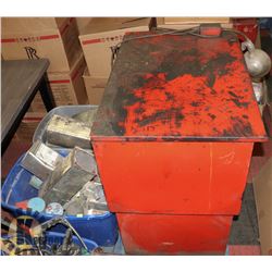 PALLET WITH PARTS CLEANER, WELDING RODS ETC.