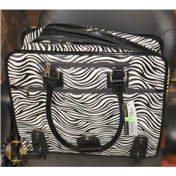 NEW ZEBRA PRINT TROLLEY BAG SET