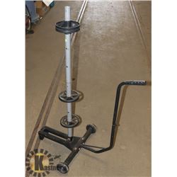 TIRE STACKER ON WHEELS