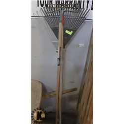 LOT OF 4 GARDEN RAKES