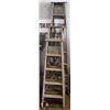 Image 1 : LOT OF 4 ASSORTED SIZE WOOD LADDERS 5'-8'